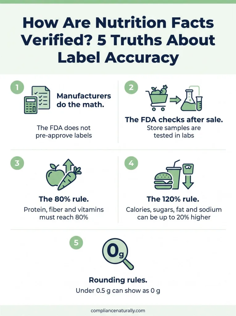 How Are Nutrition Facts Verified on Food Labels? 3 Infographic: how are nutrition facts verified? 5 truths about label accuracy