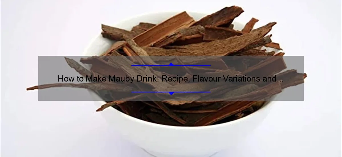 Mauby drink: dried mauby bark in a white bowl